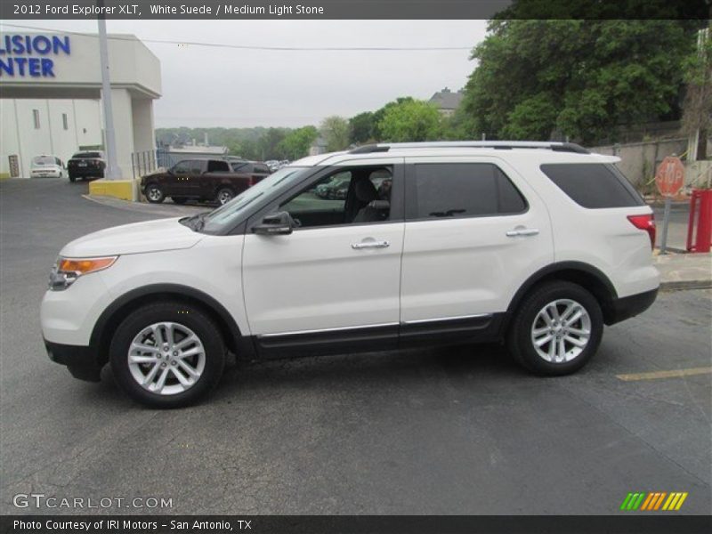White Suede / Medium Light Stone 2012 Ford Explorer XLT