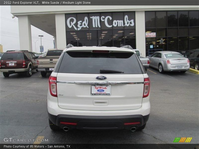 White Suede / Medium Light Stone 2012 Ford Explorer XLT