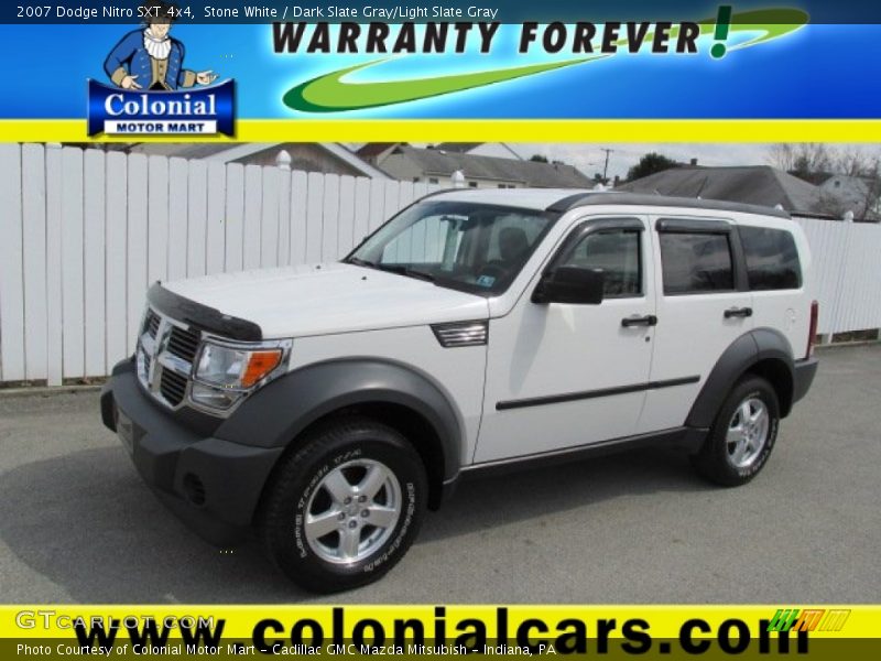 Stone White / Dark Slate Gray/Light Slate Gray 2007 Dodge Nitro SXT 4x4