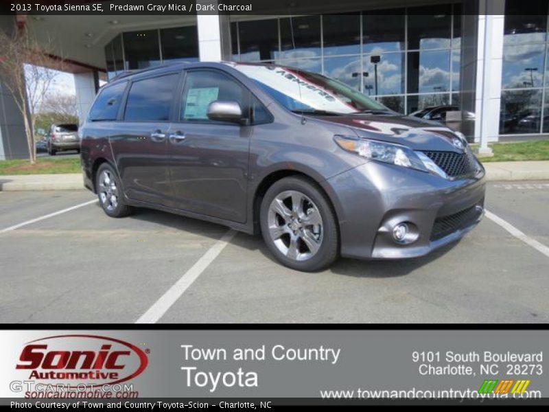 Predawn Gray Mica / Dark Charcoal 2013 Toyota Sienna SE
