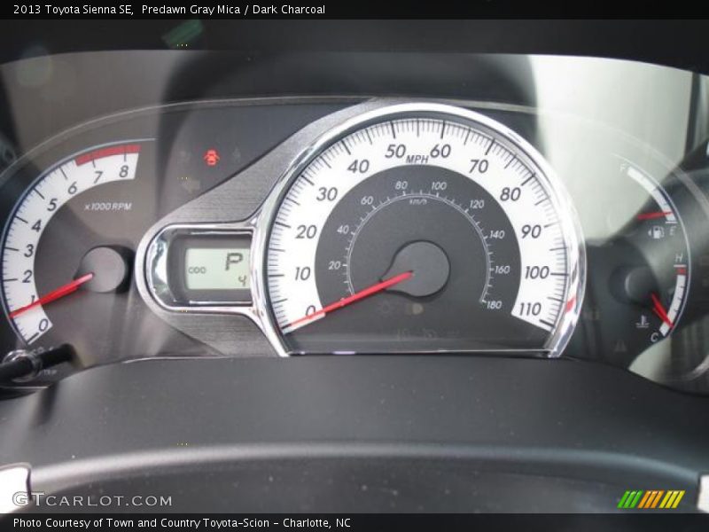 Predawn Gray Mica / Dark Charcoal 2013 Toyota Sienna SE