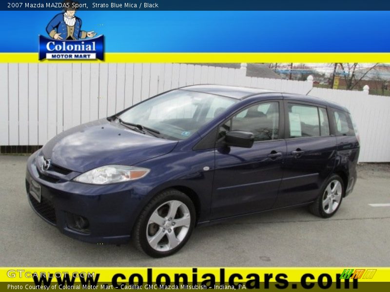 Strato Blue Mica / Black 2007 Mazda MAZDA5 Sport