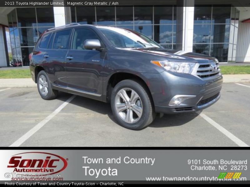 Magnetic Gray Metallic / Ash 2013 Toyota Highlander Limited