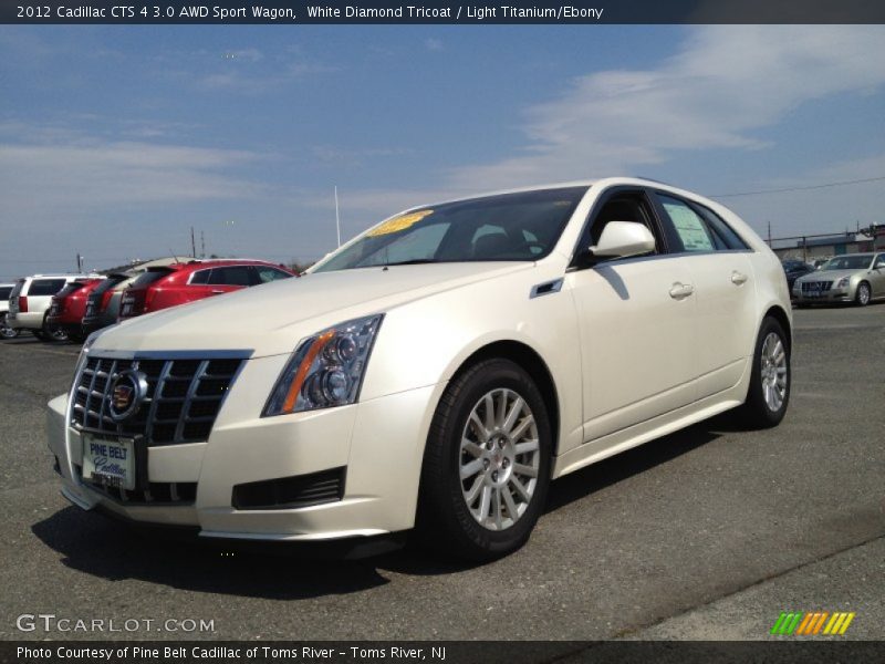 White Diamond Tricoat / Light Titanium/Ebony 2012 Cadillac CTS 4 3.0 AWD Sport Wagon
