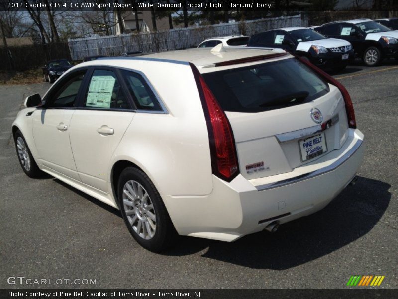 White Diamond Tricoat / Light Titanium/Ebony 2012 Cadillac CTS 4 3.0 AWD Sport Wagon