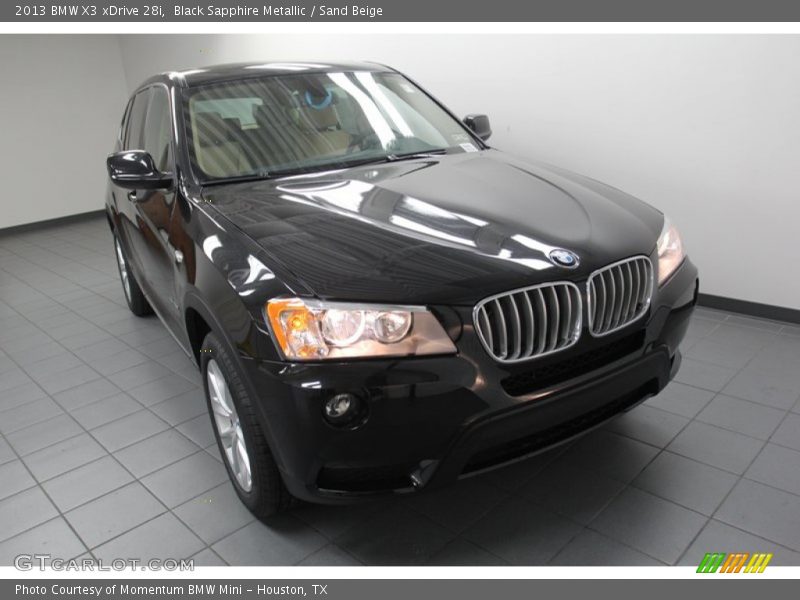 Black Sapphire Metallic / Sand Beige 2013 BMW X3 xDrive 28i