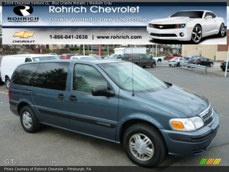 Blue Granite Metallic / Medium Gray 2004 Chevrolet Venture LS