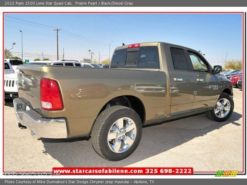 Prairie Pearl / Black/Diesel Gray 2013 Ram 1500 Lone Star Quad Cab