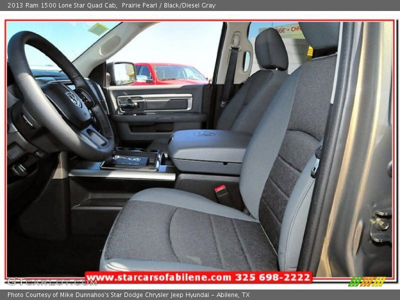 Prairie Pearl / Black/Diesel Gray 2013 Ram 1500 Lone Star Quad Cab