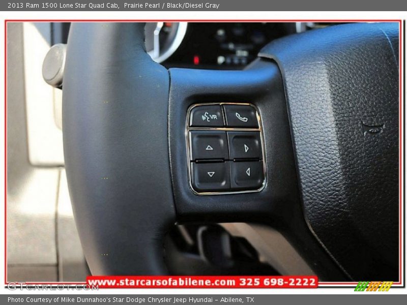 Prairie Pearl / Black/Diesel Gray 2013 Ram 1500 Lone Star Quad Cab
