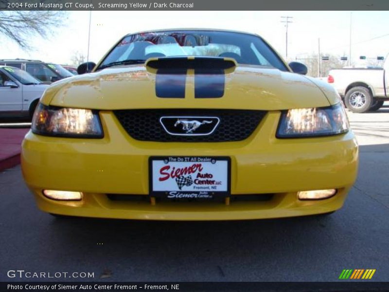 Screaming Yellow / Dark Charcoal 2004 Ford Mustang GT Coupe