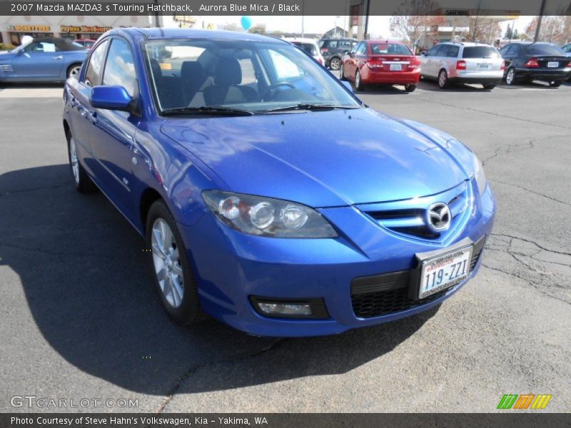 Aurora Blue Mica / Black 2007 Mazda MAZDA3 s Touring Hatchback