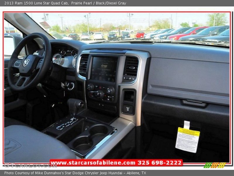 Prairie Pearl / Black/Diesel Gray 2013 Ram 1500 Lone Star Quad Cab