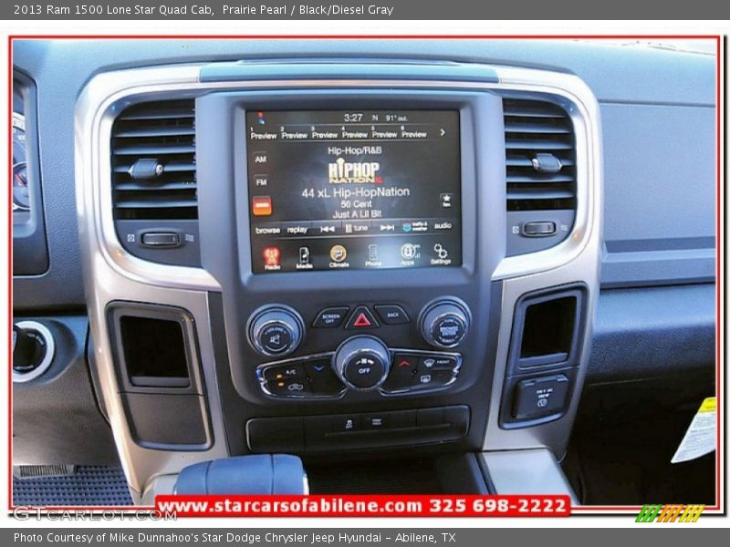 Prairie Pearl / Black/Diesel Gray 2013 Ram 1500 Lone Star Quad Cab