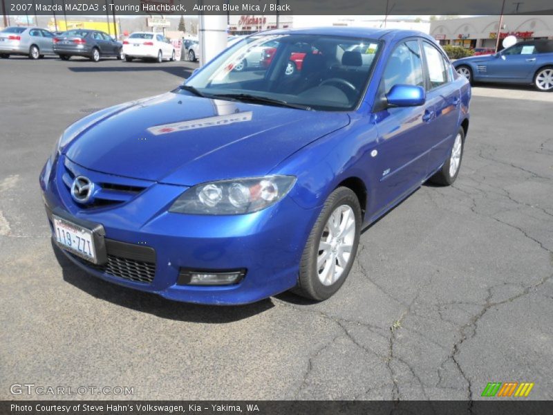 Aurora Blue Mica / Black 2007 Mazda MAZDA3 s Touring Hatchback
