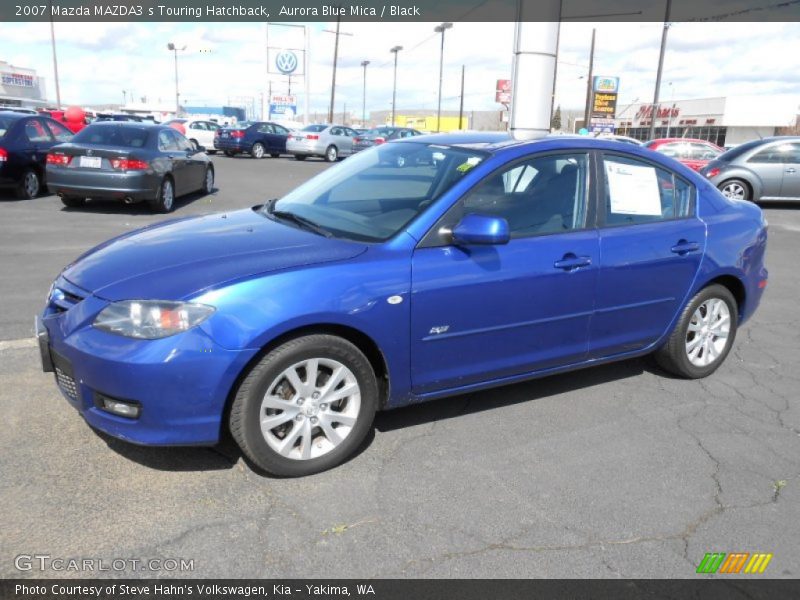 Aurora Blue Mica / Black 2007 Mazda MAZDA3 s Touring Hatchback