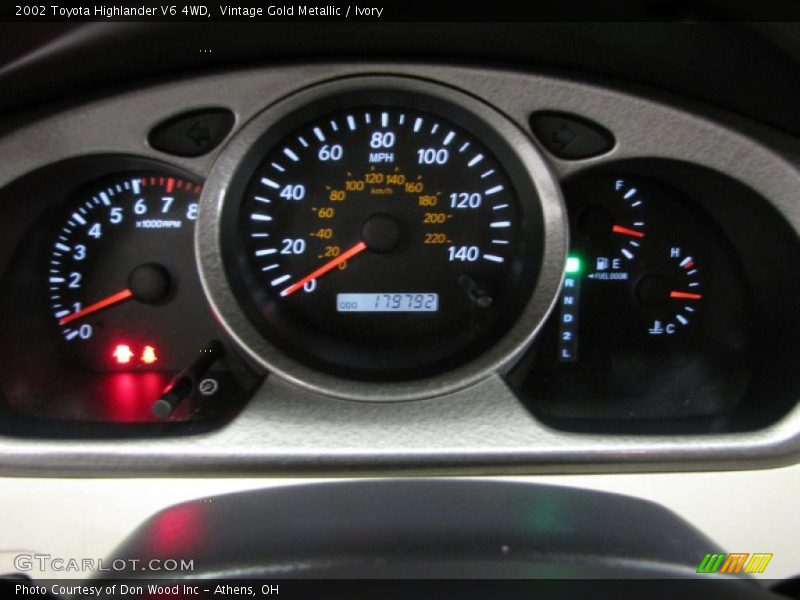 Vintage Gold Metallic / Ivory 2002 Toyota Highlander V6 4WD
