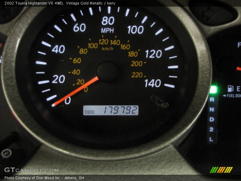 Vintage Gold Metallic / Ivory 2002 Toyota Highlander V6 4WD