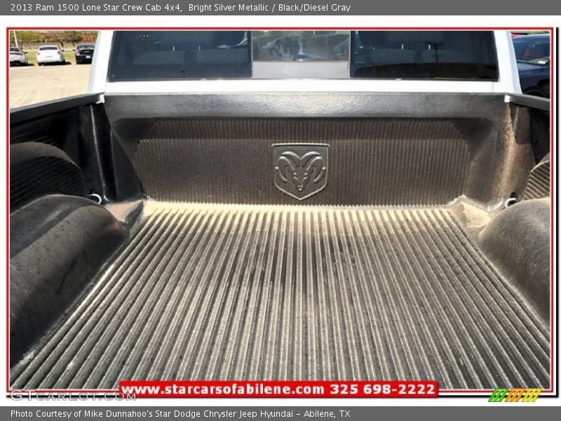 Bright Silver Metallic / Black/Diesel Gray 2013 Ram 1500 Lone Star Crew Cab 4x4