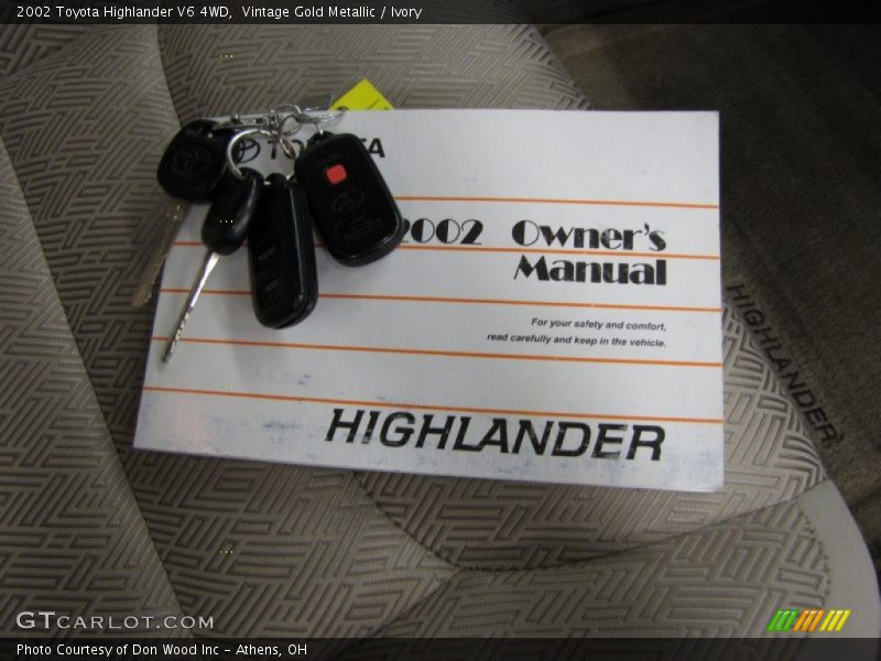 Vintage Gold Metallic / Ivory 2002 Toyota Highlander V6 4WD
