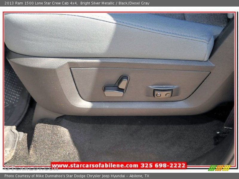 Bright Silver Metallic / Black/Diesel Gray 2013 Ram 1500 Lone Star Crew Cab 4x4