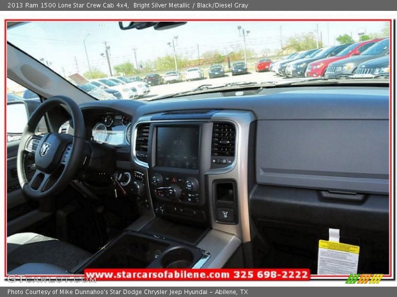 Bright Silver Metallic / Black/Diesel Gray 2013 Ram 1500 Lone Star Crew Cab 4x4