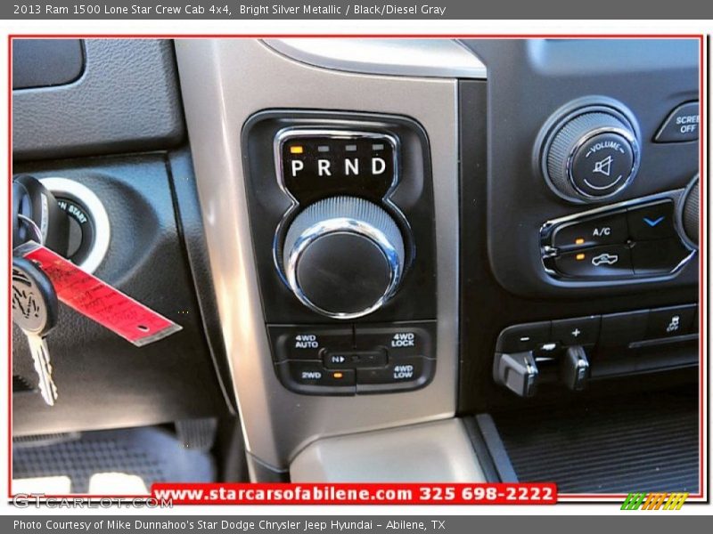 Bright Silver Metallic / Black/Diesel Gray 2013 Ram 1500 Lone Star Crew Cab 4x4