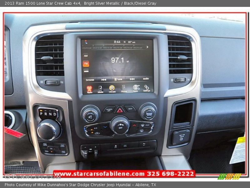 Bright Silver Metallic / Black/Diesel Gray 2013 Ram 1500 Lone Star Crew Cab 4x4