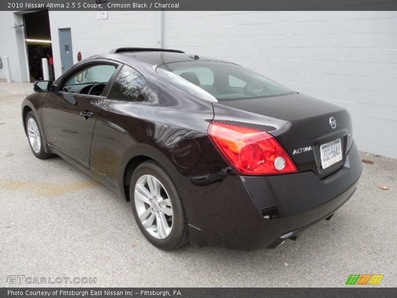 Crimson Black / Charcoal 2010 Nissan Altima 2.5 S Coupe