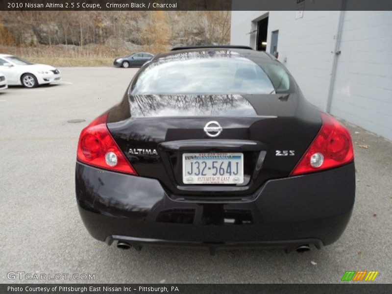Crimson Black / Charcoal 2010 Nissan Altima 2.5 S Coupe