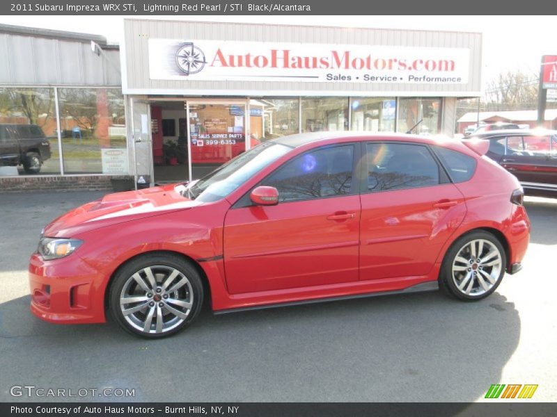 Lightning Red Pearl / STI  Black/Alcantara 2011 Subaru Impreza WRX STi