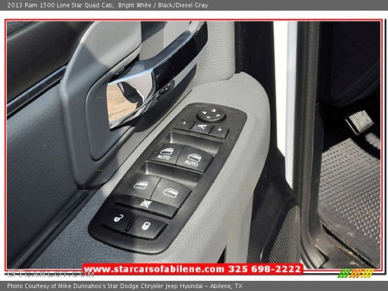 Bright White / Black/Diesel Gray 2013 Ram 1500 Lone Star Quad Cab