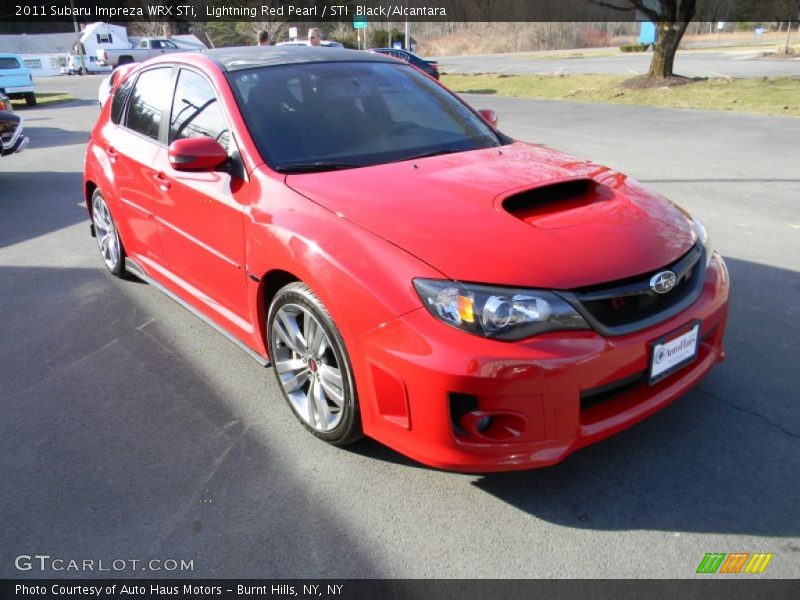 Lightning Red Pearl / STI  Black/Alcantara 2011 Subaru Impreza WRX STi