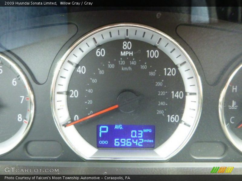 Willow Gray / Gray 2009 Hyundai Sonata Limited