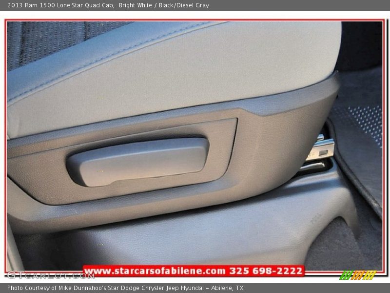 Bright White / Black/Diesel Gray 2013 Ram 1500 Lone Star Quad Cab