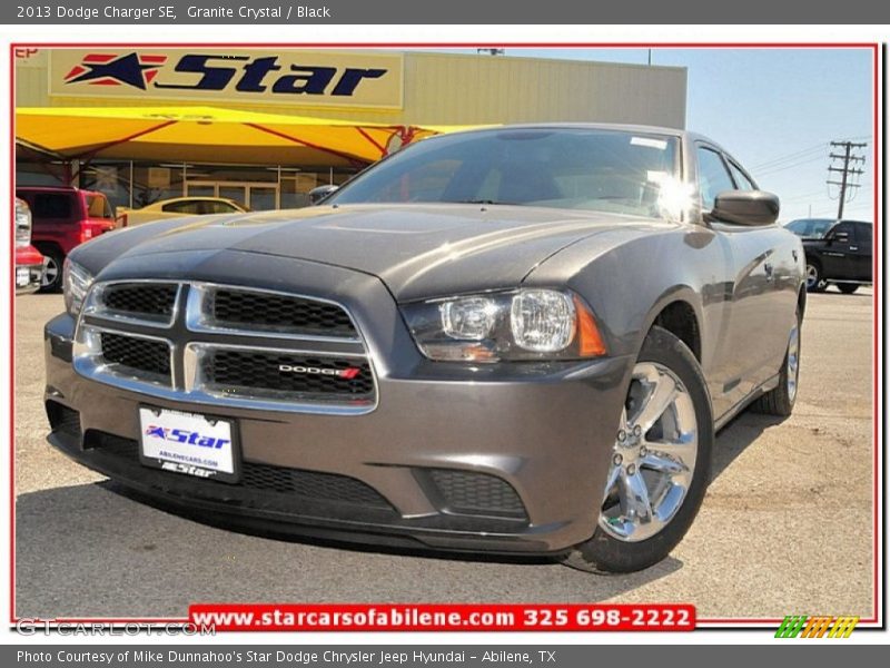 Granite Crystal / Black 2013 Dodge Charger SE