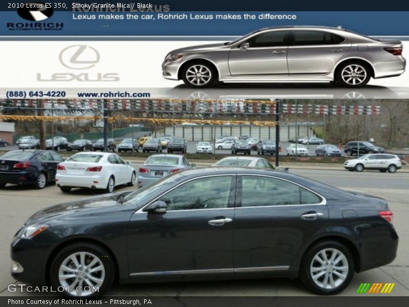 Smoky Granite Mica / Black 2010 Lexus ES 350