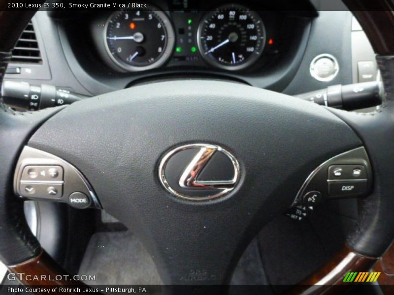 Smoky Granite Mica / Black 2010 Lexus ES 350