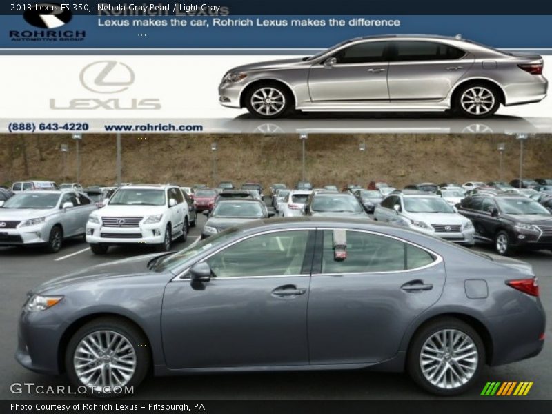 Nebula Gray Pearl / Light Gray 2013 Lexus ES 350