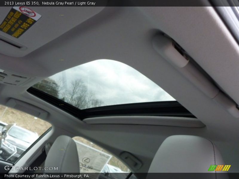 Nebula Gray Pearl / Light Gray 2013 Lexus ES 350