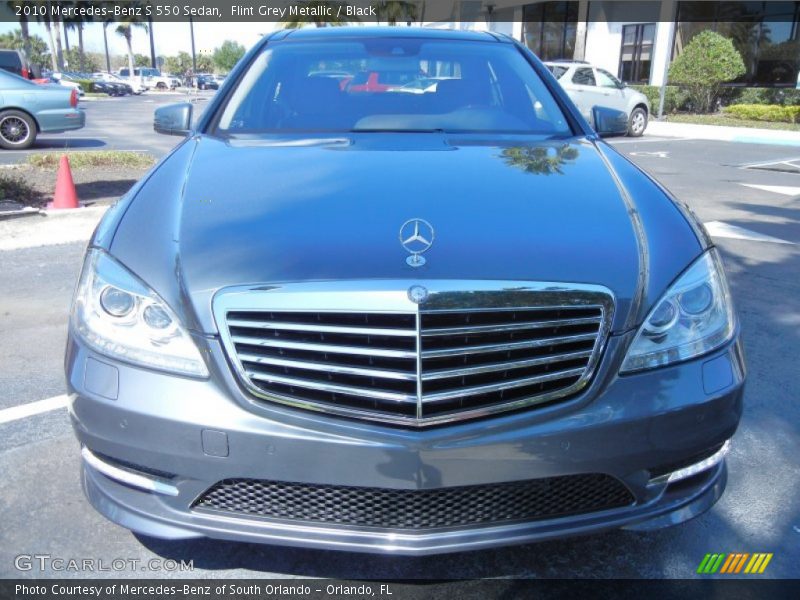Flint Grey Metallic / Black 2010 Mercedes-Benz S 550 Sedan