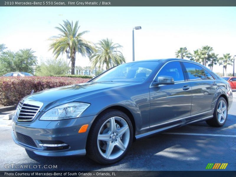 Flint Grey Metallic / Black 2010 Mercedes-Benz S 550 Sedan