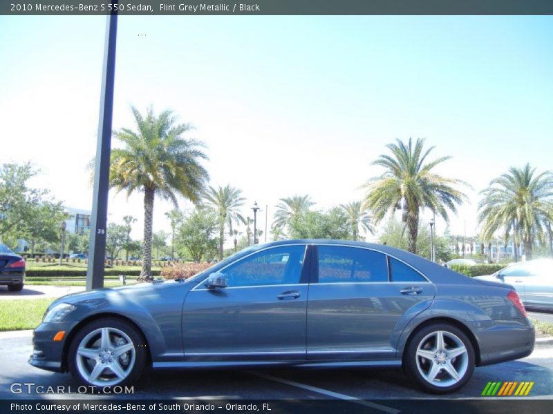 Flint Grey Metallic / Black 2010 Mercedes-Benz S 550 Sedan