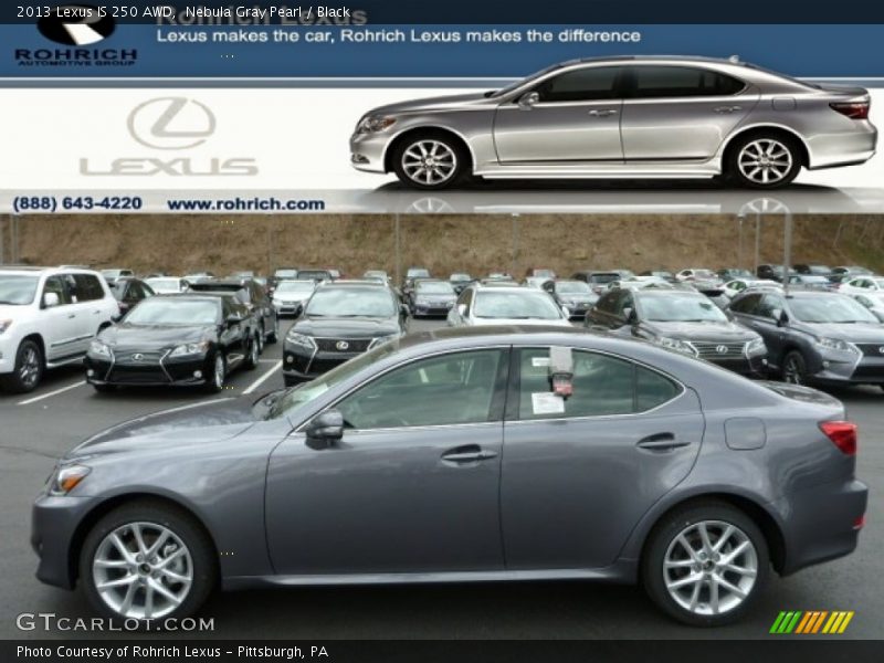 Nebula Gray Pearl / Black 2013 Lexus IS 250 AWD