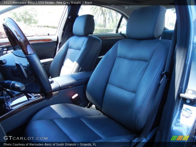 Flint Grey Metallic / Black 2010 Mercedes-Benz S 550 Sedan