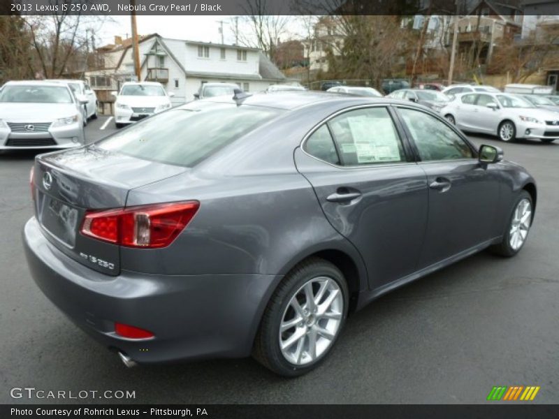 Nebula Gray Pearl / Black 2013 Lexus IS 250 AWD