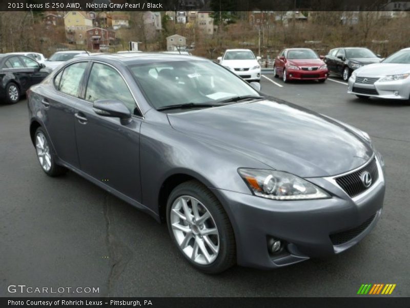 Nebula Gray Pearl / Black 2013 Lexus IS 250 AWD