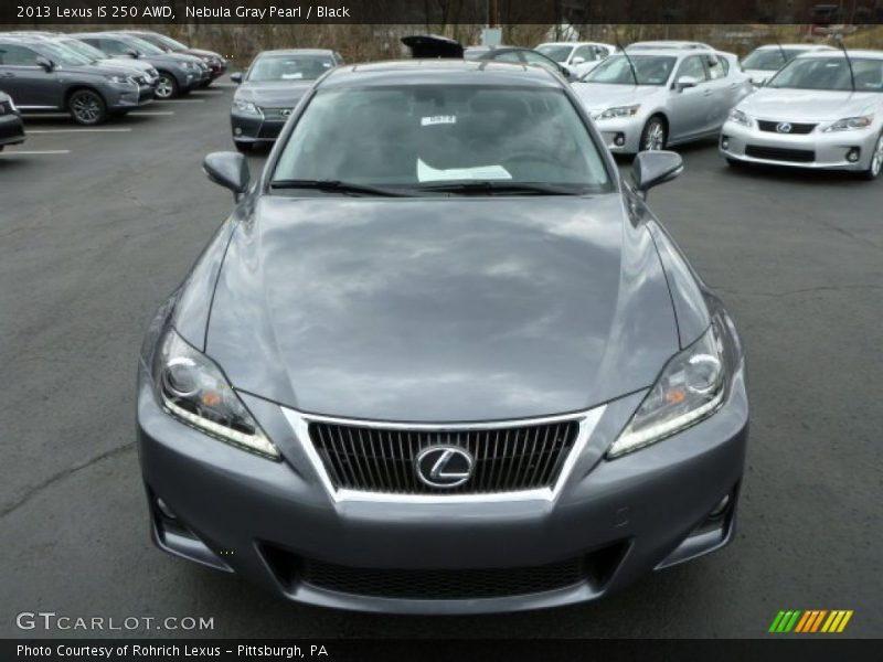 Nebula Gray Pearl / Black 2013 Lexus IS 250 AWD