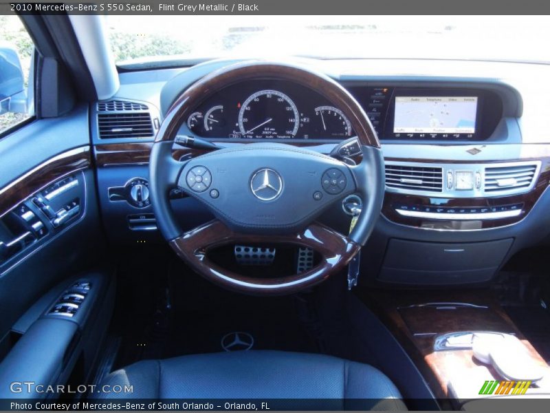 Flint Grey Metallic / Black 2010 Mercedes-Benz S 550 Sedan