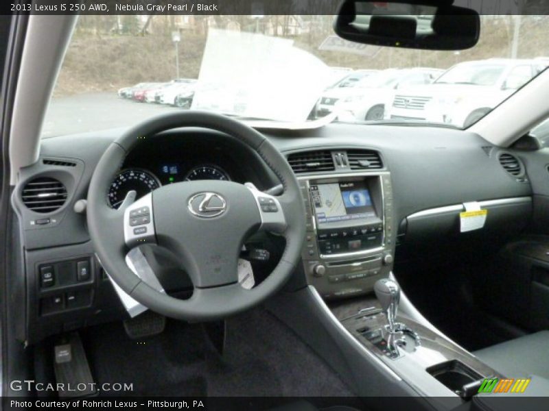 Nebula Gray Pearl / Black 2013 Lexus IS 250 AWD